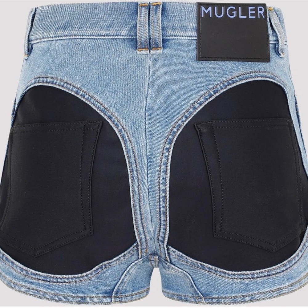 Mugler blue and black shorts - Sz 2